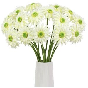 Artificial Gerberas Daisiesset Of 16 Stems 17.1" Tall Realistic Silk African